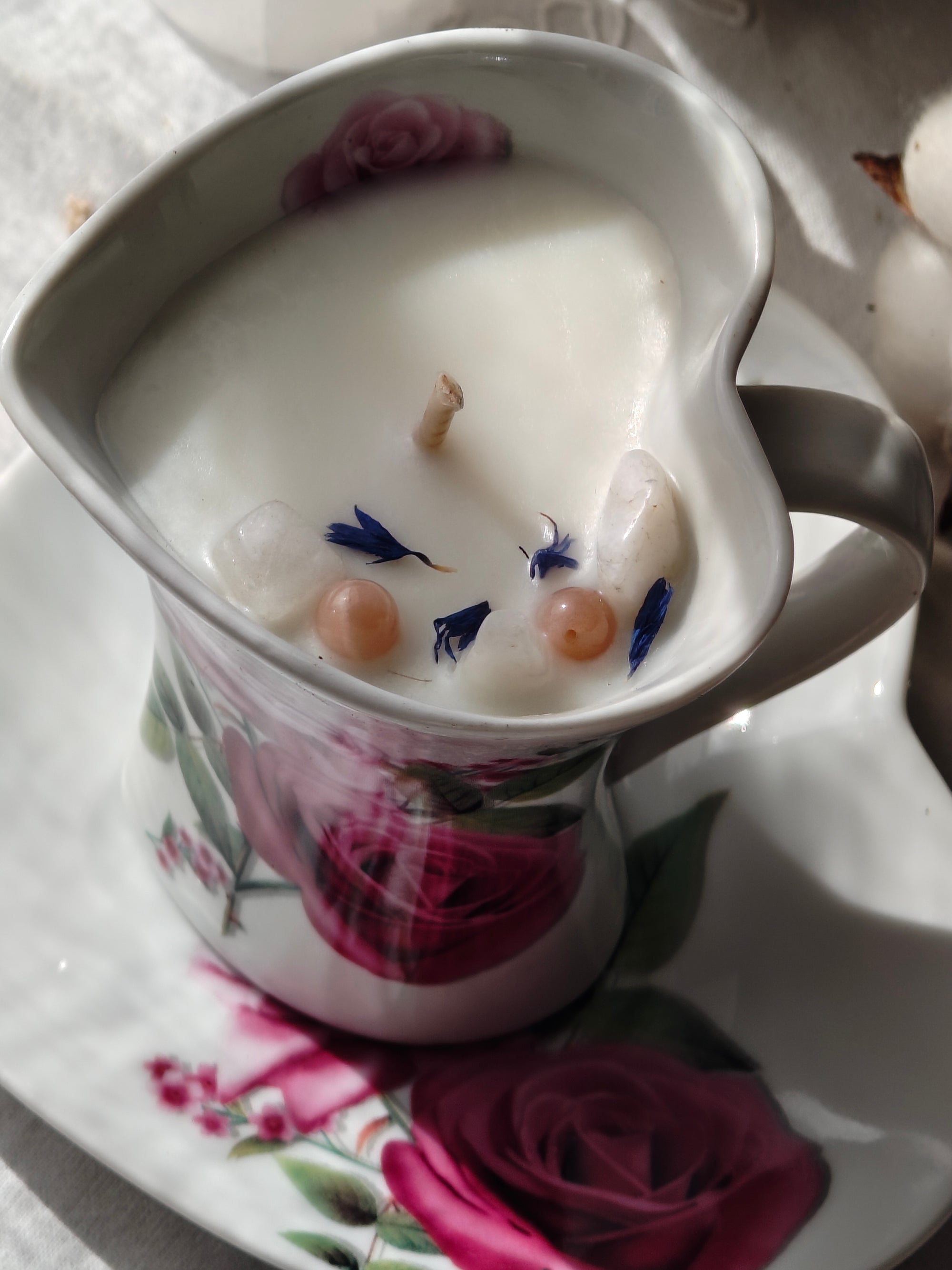 Cœur Tendre — bougie Cancer à la pierre de lune
