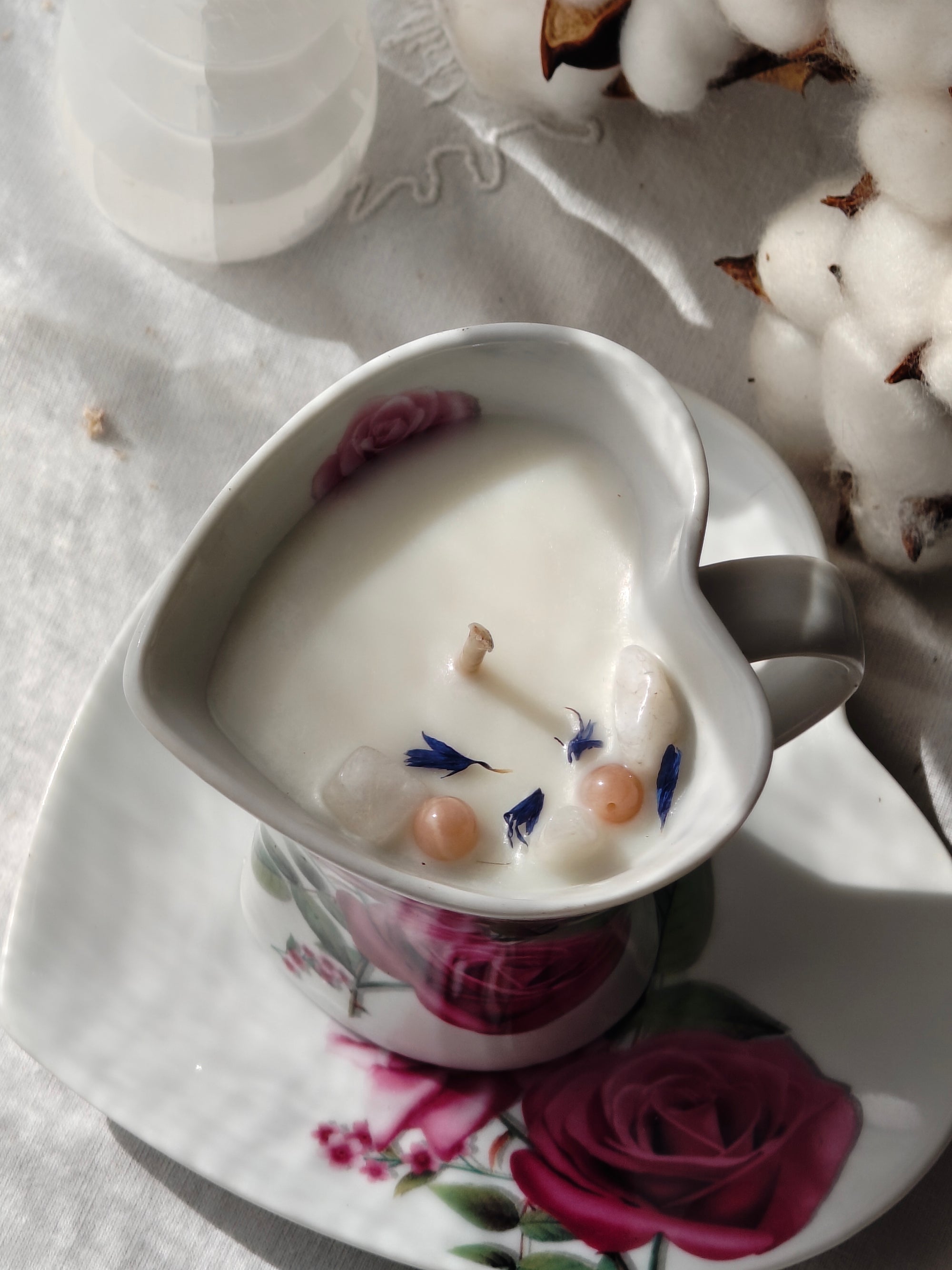 Cœur Tendre — bougie Cancer à la pierre de lune