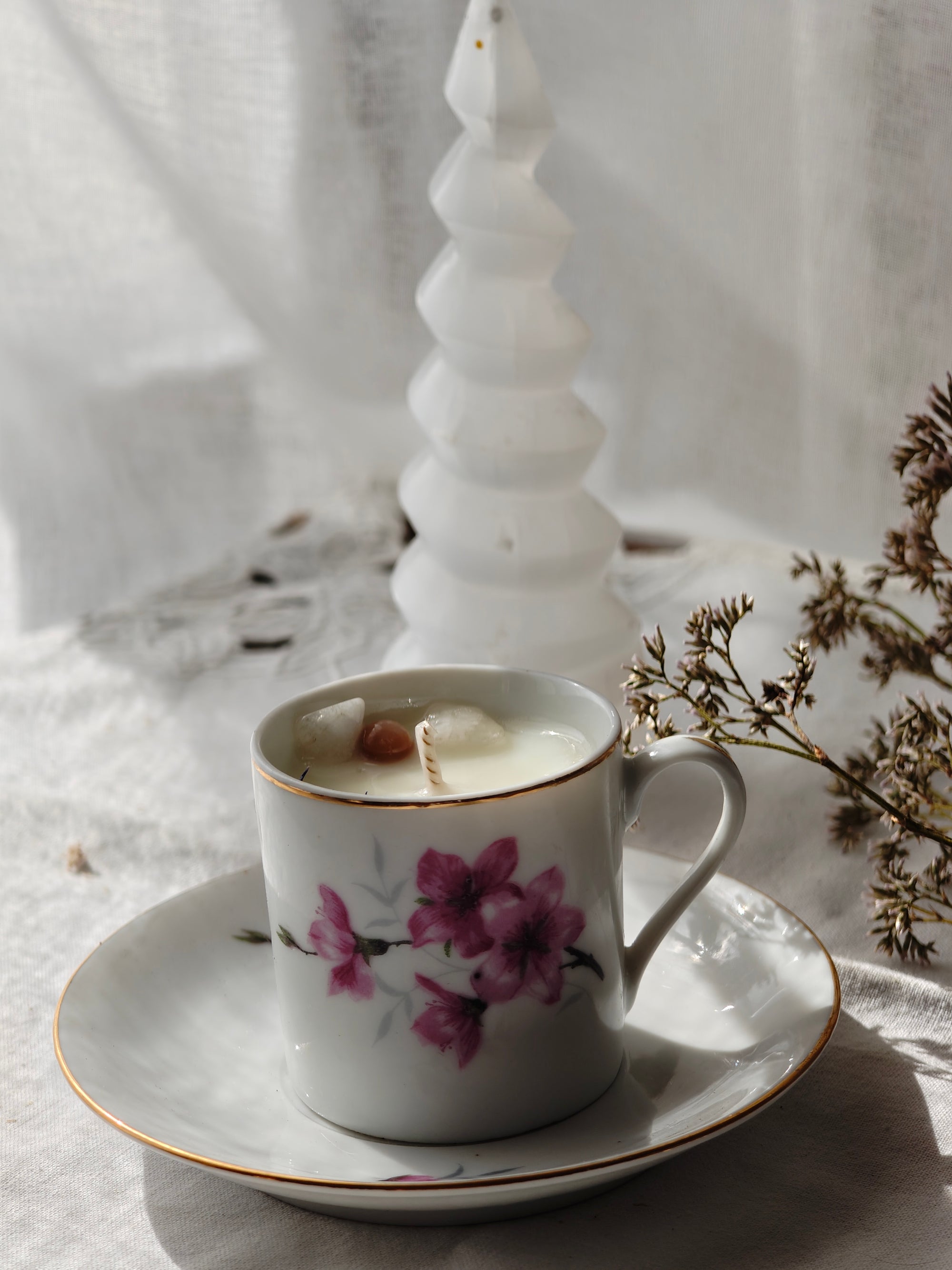 Cœur Tendre — bougie Cancer à la pierre de lune