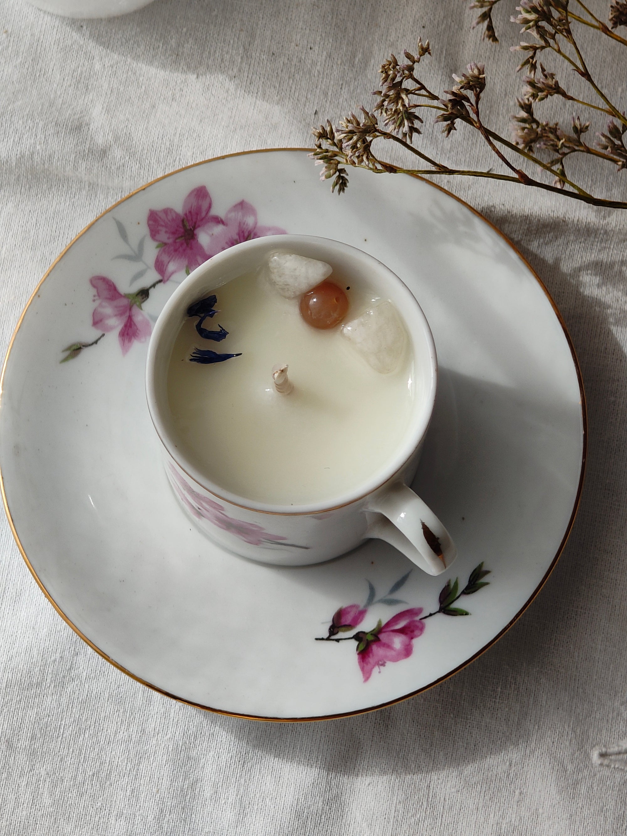 Cœur Tendre — bougie Cancer à la pierre de lune