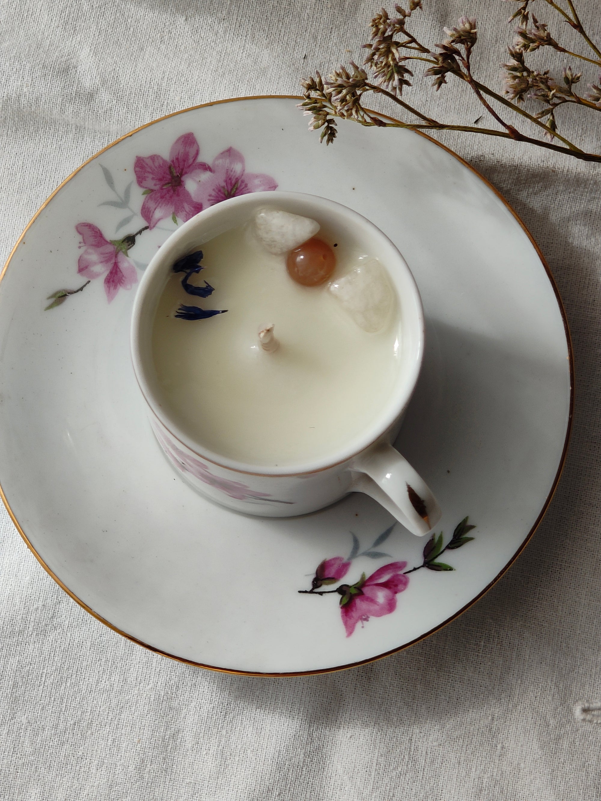 Cœur Tendre — bougie Cancer à la pierre de lune