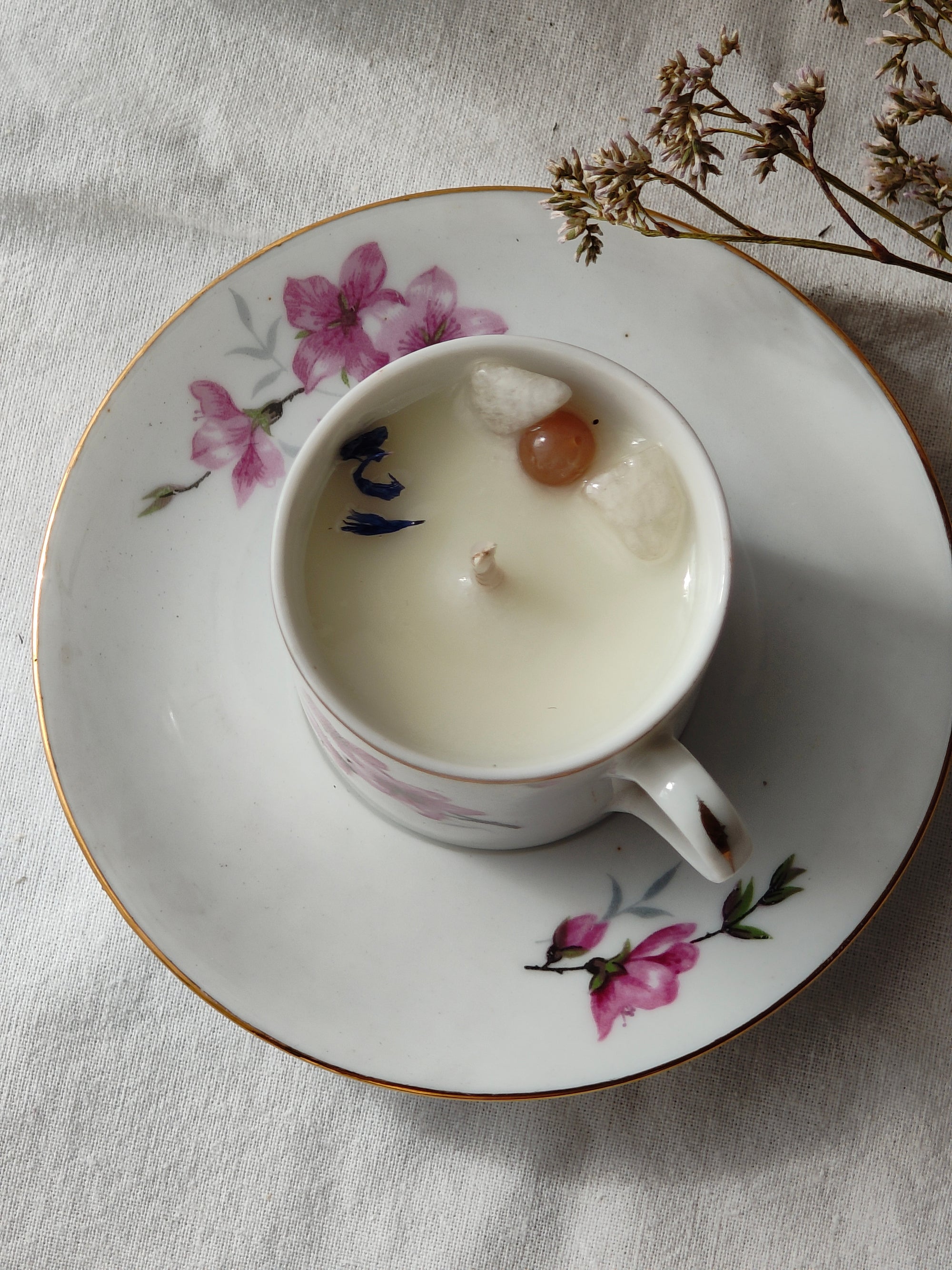 Cœur Tendre — bougie Cancer à la pierre de lune