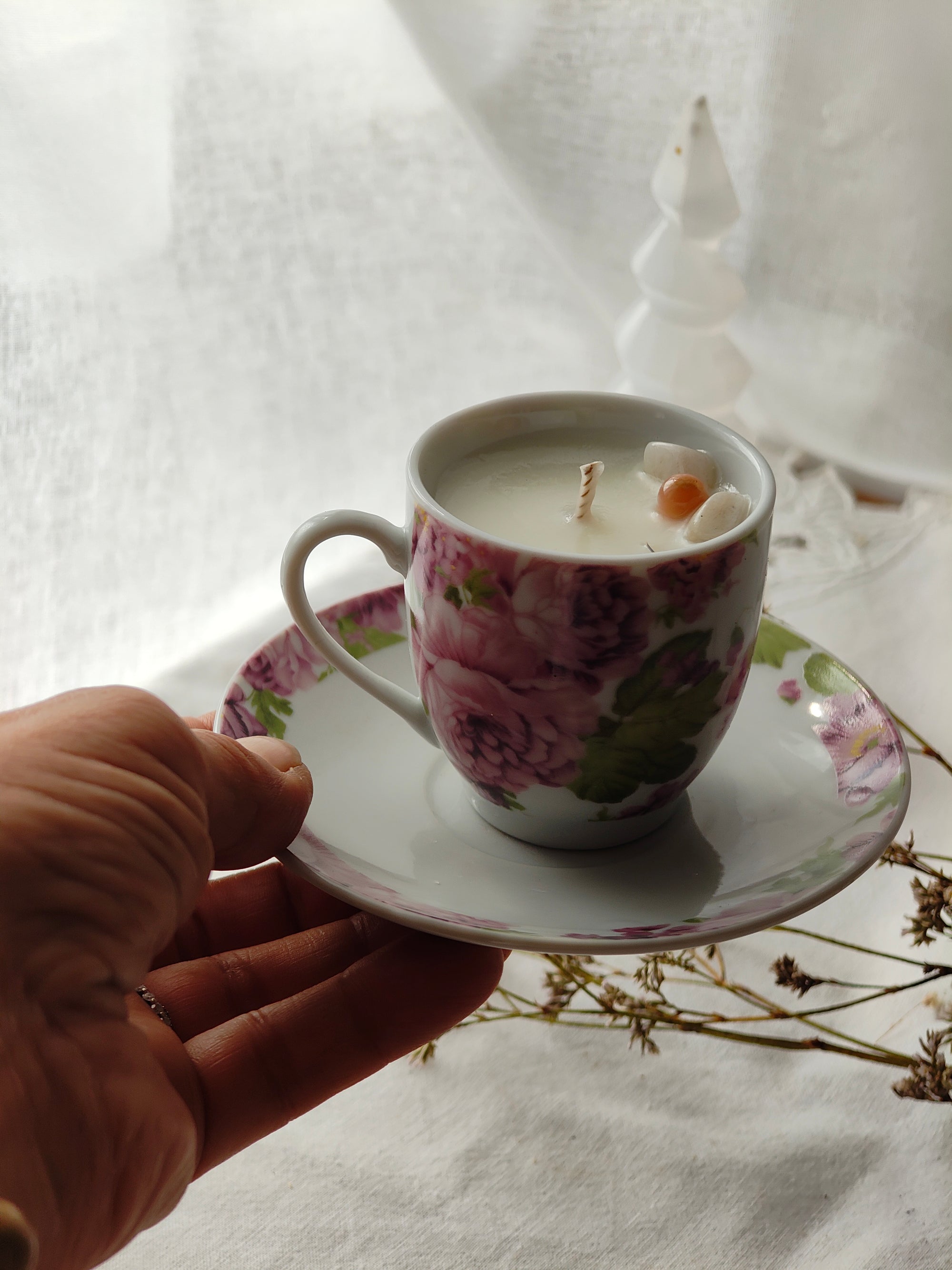 Cœur Tendre — bougie Cancer à la pierre de lune