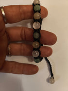 Bracelet Vierge – Aventurine verte, Calcédoine & Cristal de roche