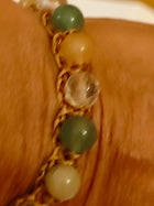 Bracelet Vierge – Aventurine verte, Calcédoine & Cristal de roche