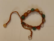 Bracelet Vierge – Aventurine verte, Calcédoine & Cristal de roche