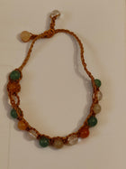 Bracelet Vierge – Aventurine verte, Calcédoine & Cristal de roche