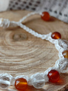 Bracelet Élan vital – Cornaline & Cristal de roche