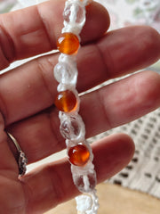 Bracelet Élan vital – Cornaline & Cristal de roche
