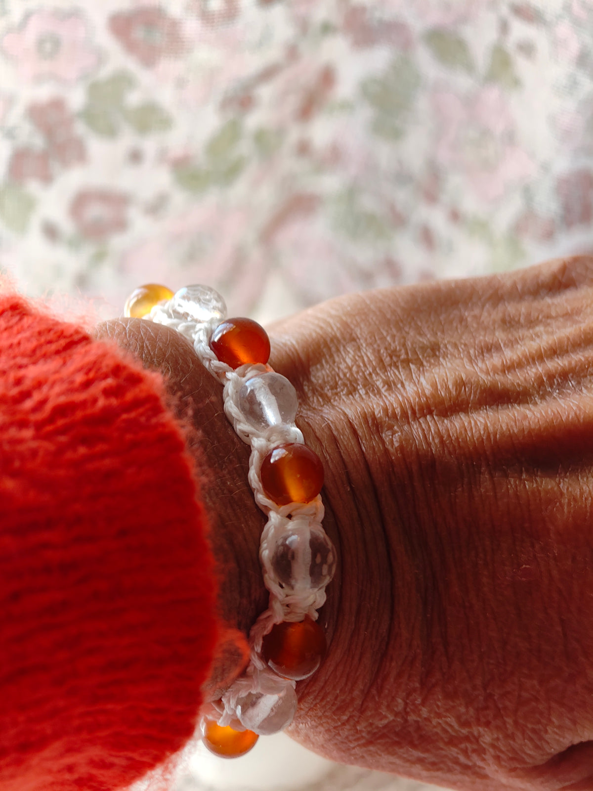 Bracelet Élan vital – Cornaline & Cristal de roche
