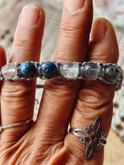 Bracelet Petit Gardien – Labradorite, Lapis-lazuli & Cristal de roche