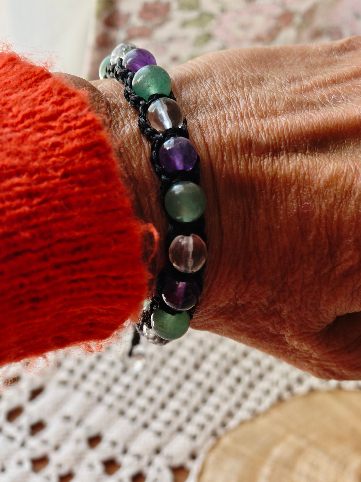 Bracelet Renouveau intérieur – Aventurine verte, Améthyste & Cristal de roche