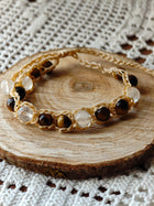 Bracelet Force intérieure – Œil de tigre & Cristal de roche (Copie)