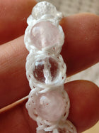 Bracelet Lien du Cœur – Quartz rose & Cristal de roche
