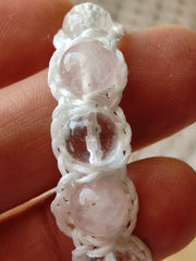 Bracelet Lien du Cœur – Quartz rose & Cristal de roche